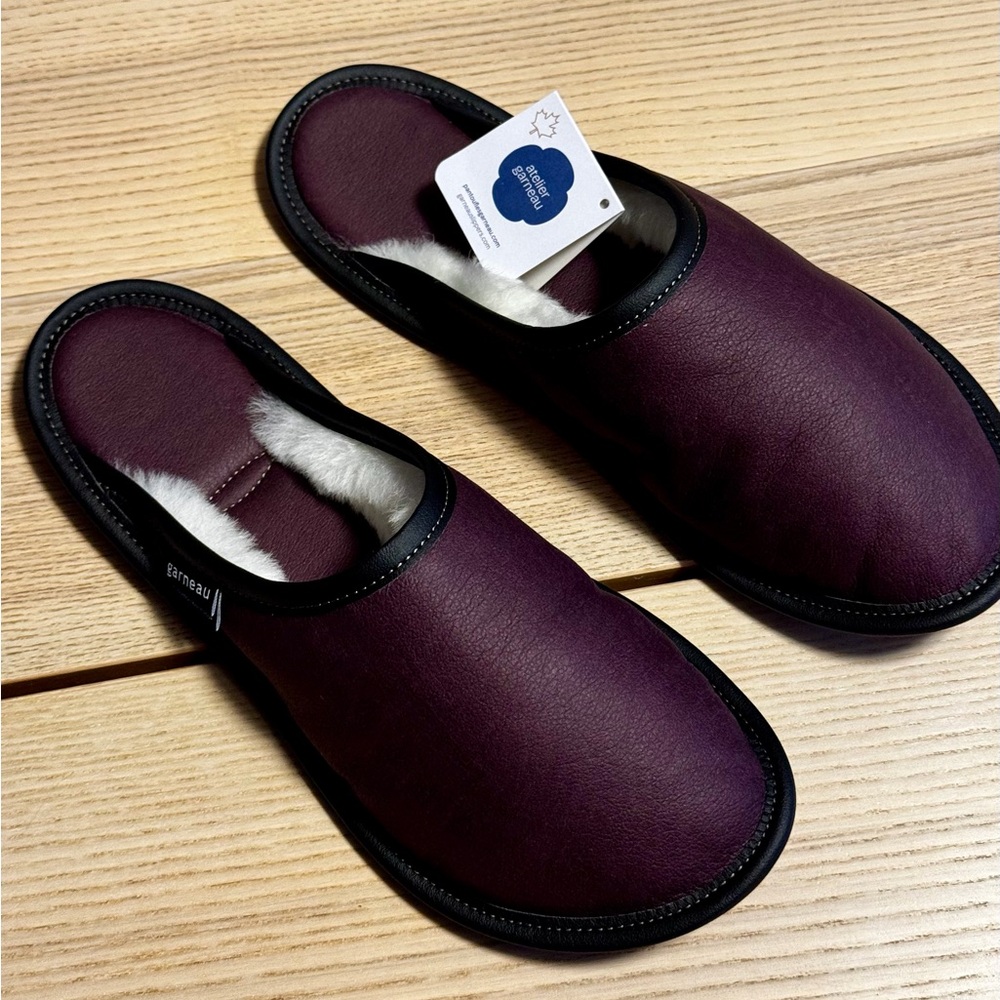 Ultralight Sheep Skin Lined Mule Slippers in Bourgogne